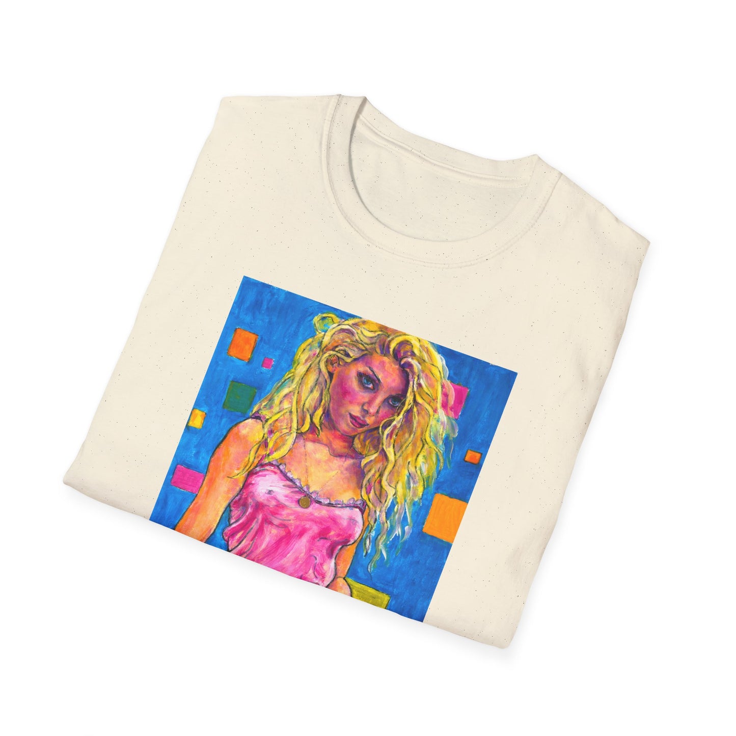 Unisex Softstyle T-Shirt - Motiv: Front Maria,  H 33cm