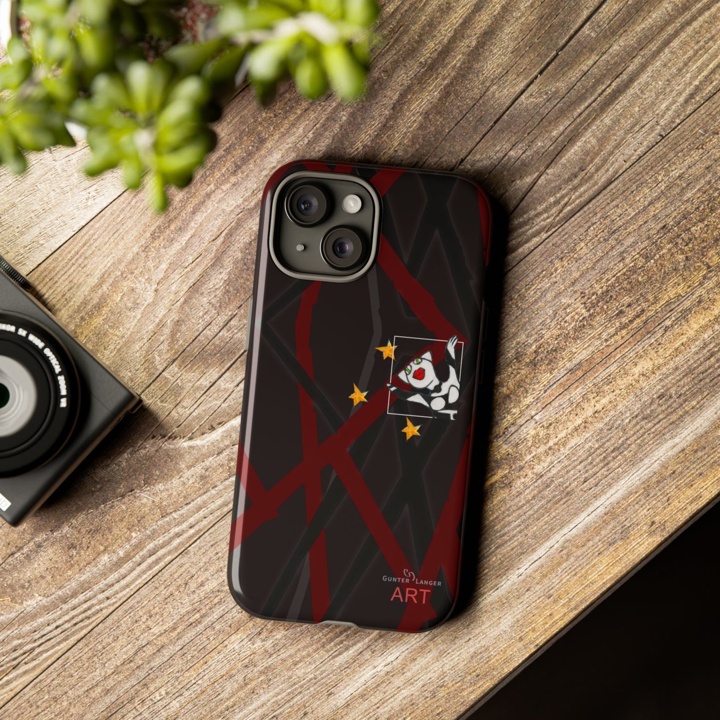 Tough Cases - iPhone - Motiv:  "Miau" klein H 8 cm, Sternenhimmel, Mikado3