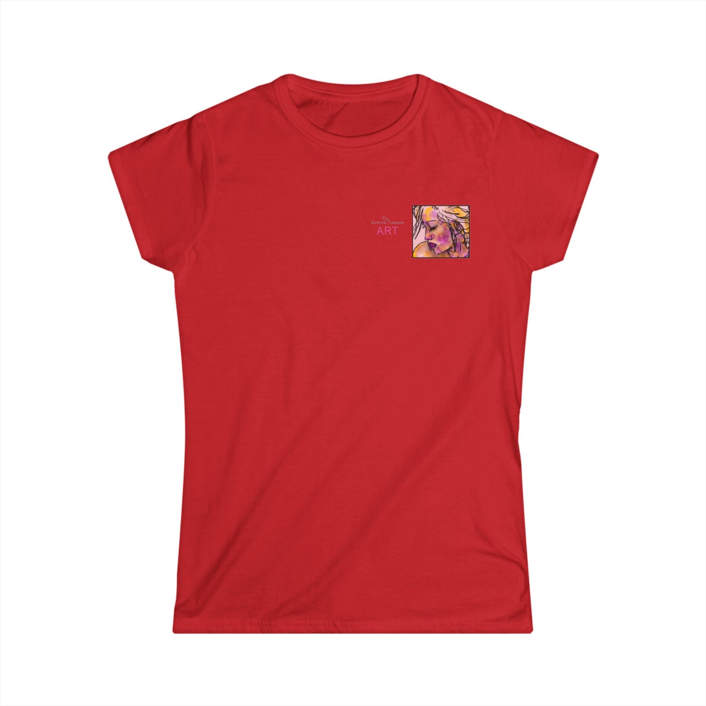 Women's Softstyle Tee - Motiv: Front, Lilly, H 6,6 cm