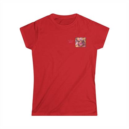 Women's Softstyle Tee - Motiv: Front, Lilly, H 6,6 cm