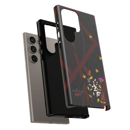 Tough Cases - Google Pixel - Samsung Galaxy - Motiv: Katze schwebt und Ranken, H 5,26 cm, Mikado3