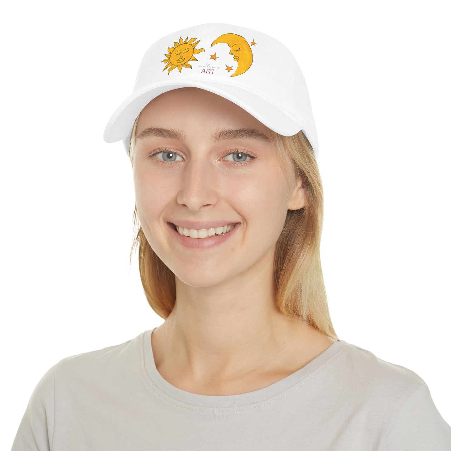 Low Profile Baseball Cap - Motiv: Sonne Mond und Sterne