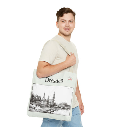 Tote Bag (AOP) - Motiv: Dresden - Terrassenufer, Bleistift