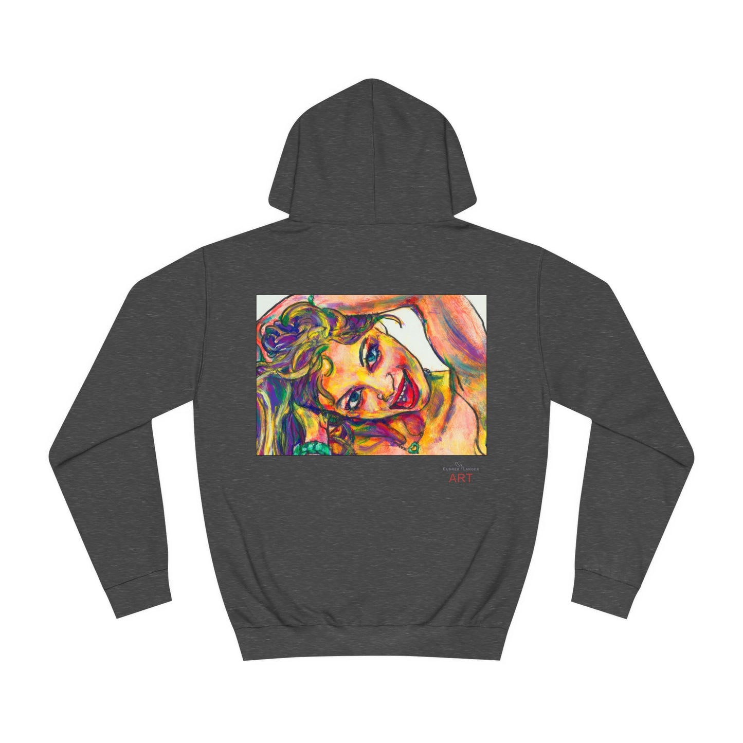 Unisex College Hoodie - Motiv: Frontseite Emma, H24 cm & Rückseite Emma, H28 cm