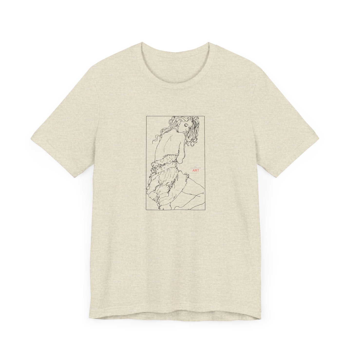 Unisex Jersey Short Sleeve Tee - Motiv: Front Giselle, im Kasten H 25 cm