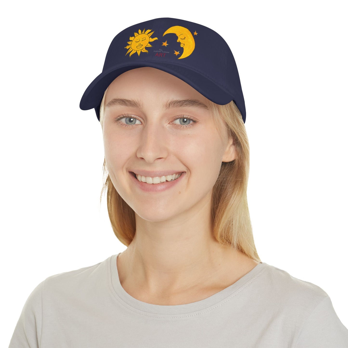 Low Profile Baseball Cap - Motiv: Sonne Mond und Sterne