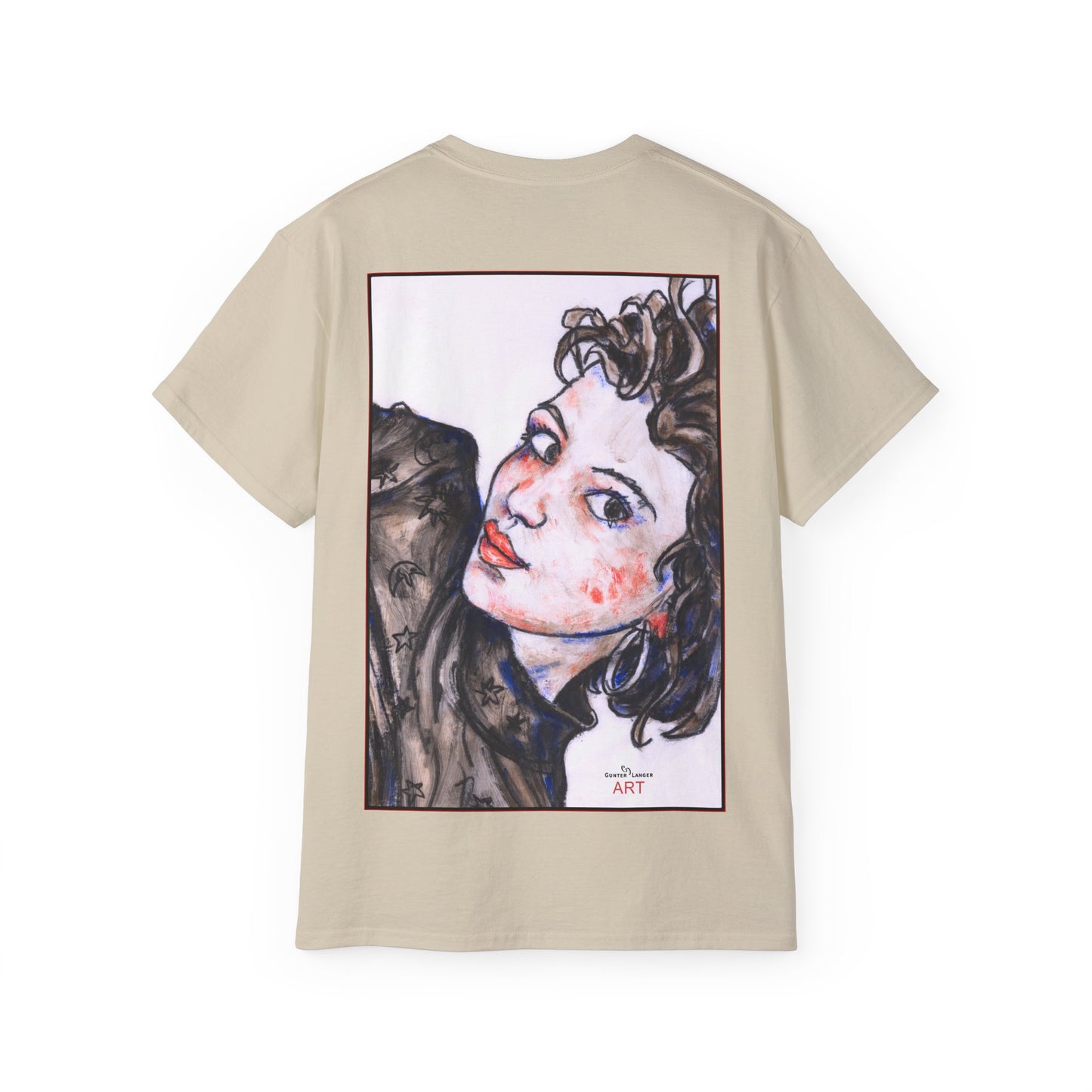 Unisex Ultra Cotton Tee - Motiv: Front Annette (Ausschnitt) & Rückseite Annette
