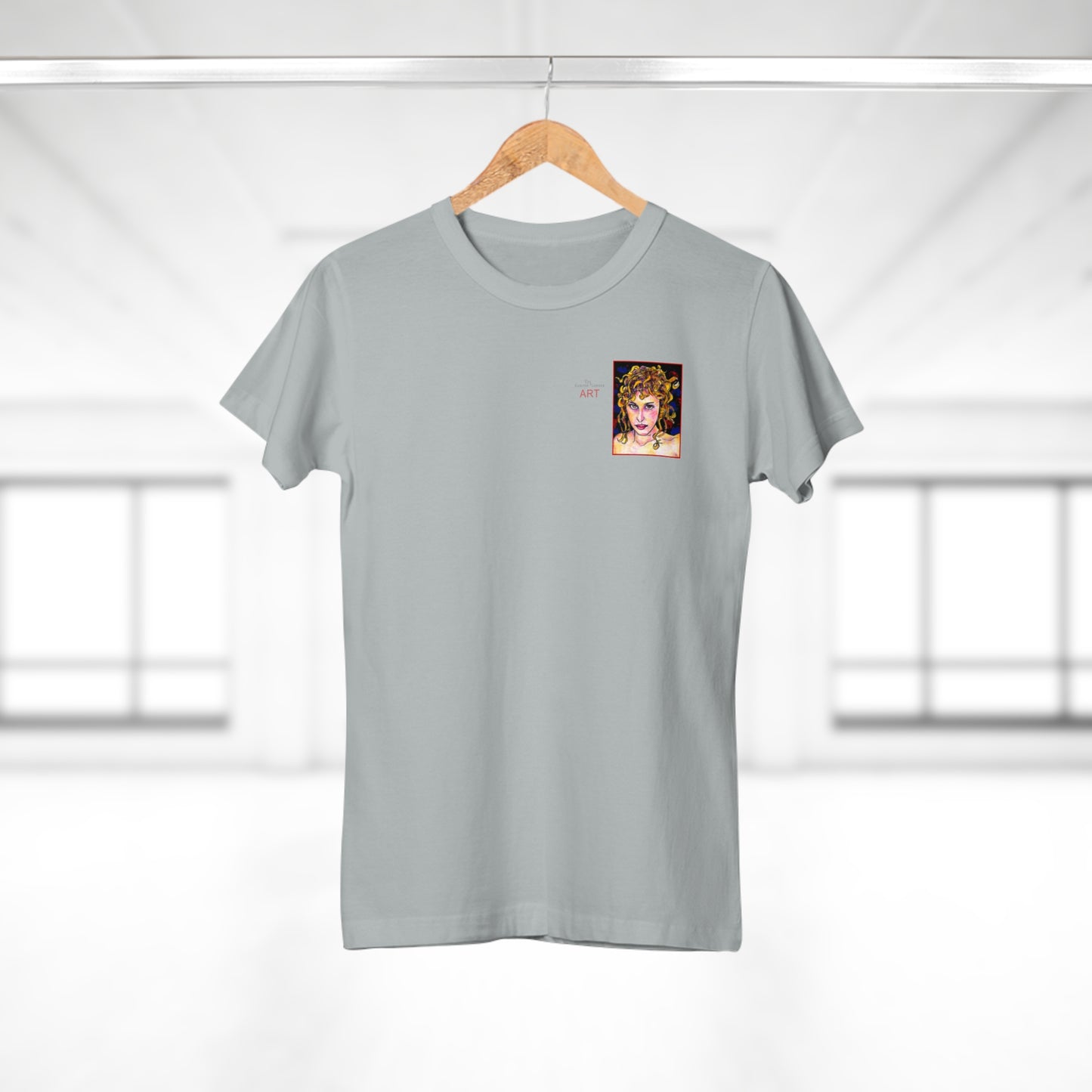 Single Jersey Women's T-shirt - Motiv: Antonietta, Front  H 9 cm & Rückseite H 37 cm