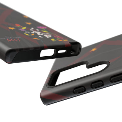 Tough Cases - Google Pixel - Samsung Galaxy - Motiv: Katze schwebt und Ranken, H 5,26 cm, Mikado3