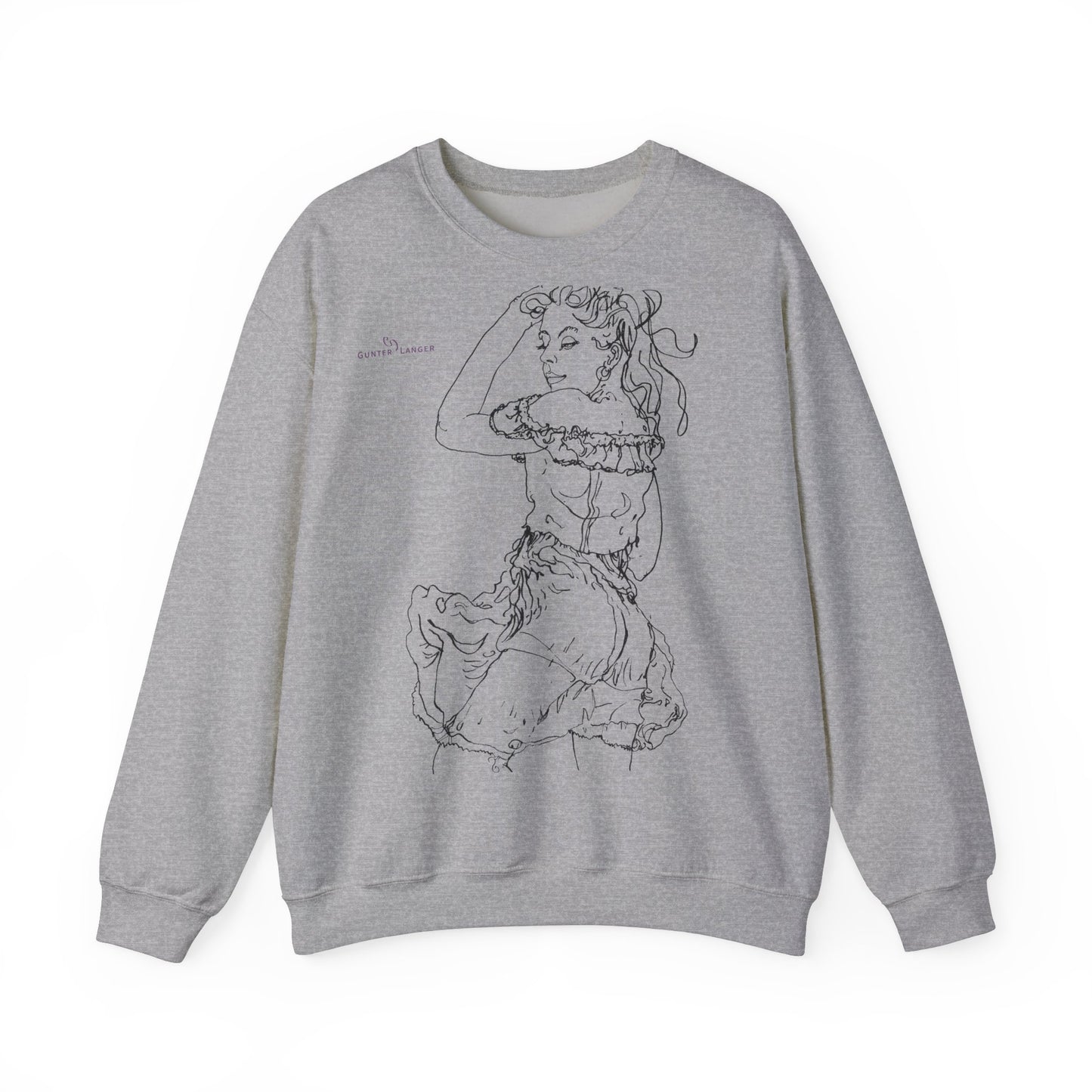 Unisex Heavy Blend™ Crewneck Sweatshirt - Motiv: Front Valentina, H 43 cm