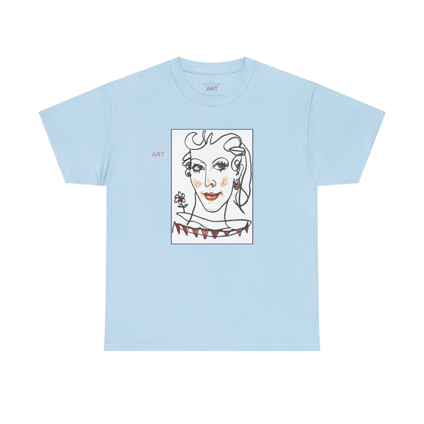 Unisex Heavy Cotton Tee - Motiv:  Front Lina, Neck Label