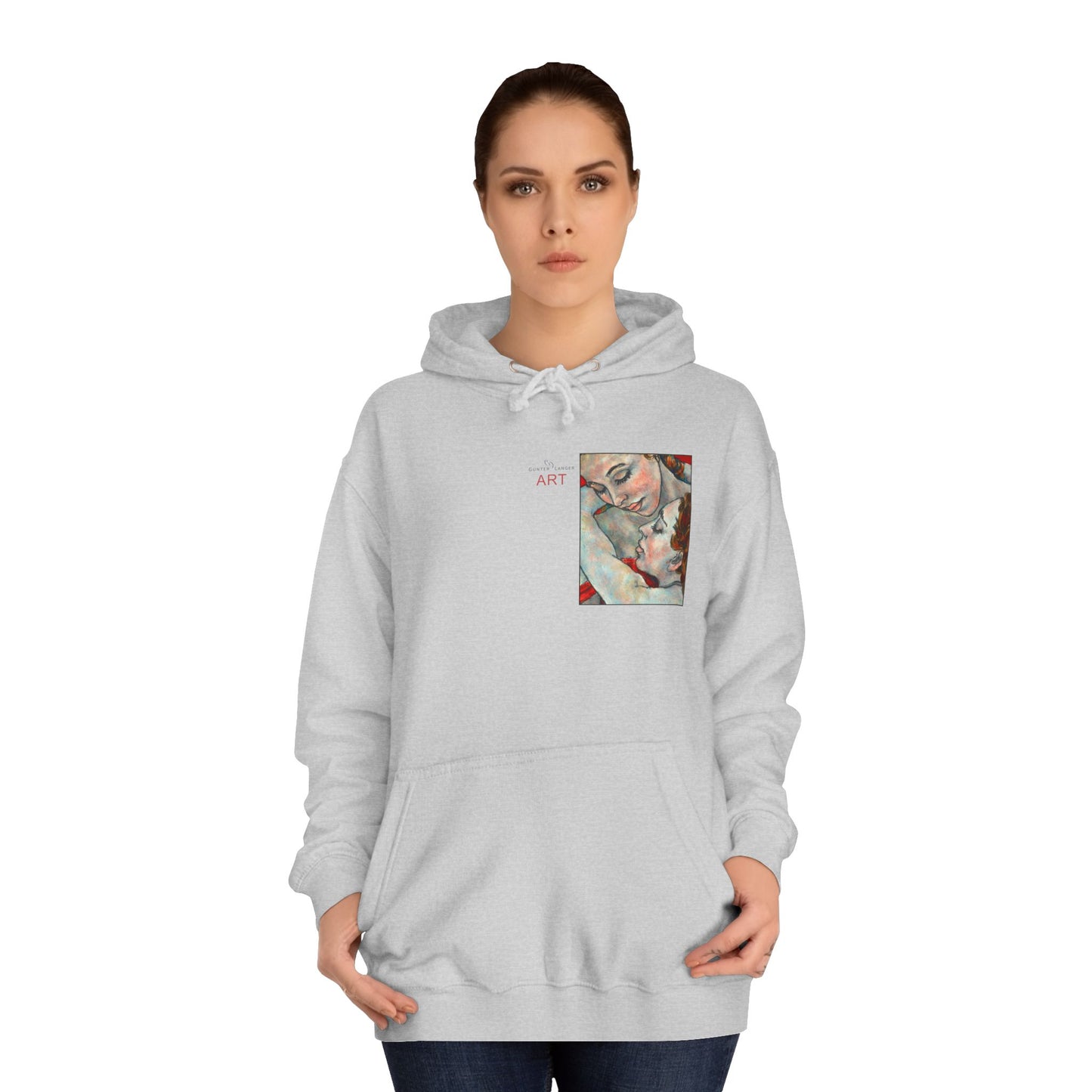 Unisex College Hoodie - Motiv: Front Nähe & Rückseite Nähe (gerahmt)