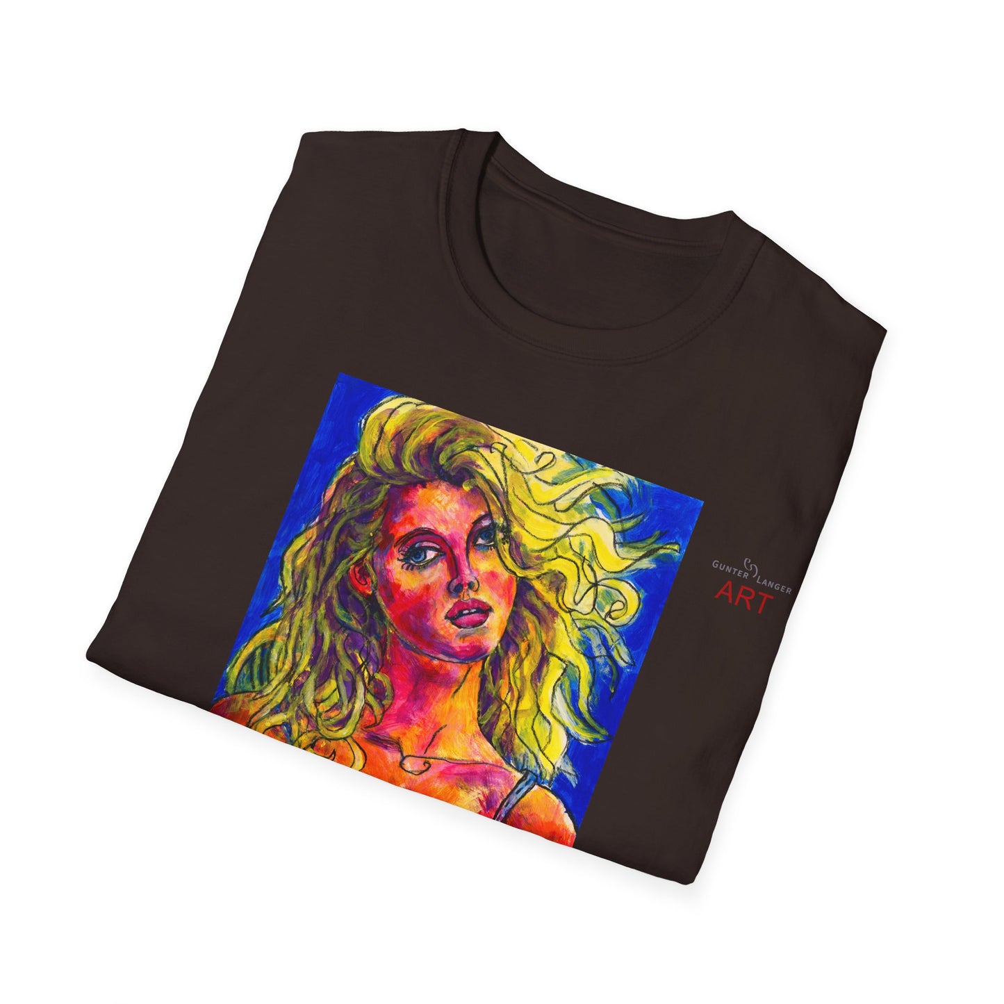 Unisex Softstyle T-Shirt - Motiv: Front Mascha,  H 33cm Korr2 sw