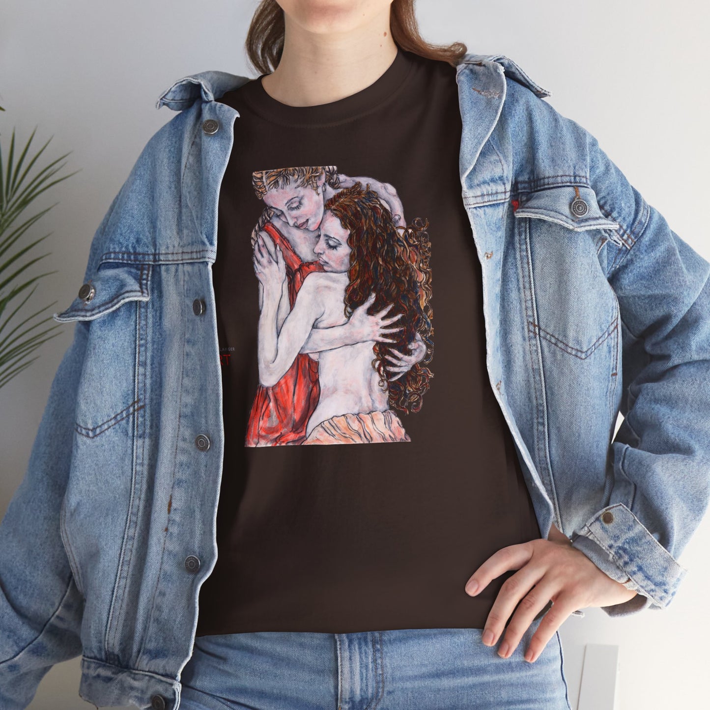 Unisex Heavy Cotton Tee - Mutter und Tochter - Motiv: Front  Bei dir,   H 30 cm