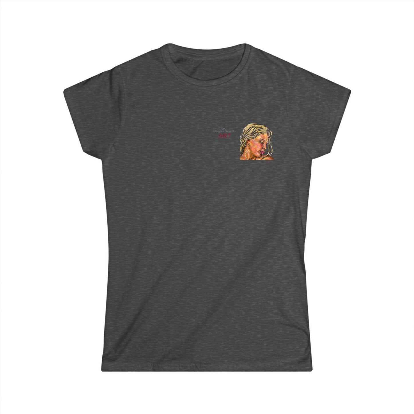 Women's Softstyle Tee - Motiv: Front, Erna, H 8 cm