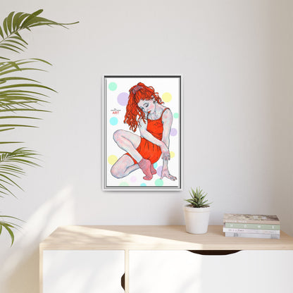 Matte Canvas, Framed (Multi-color) - Motiv:  Julia, Farbkreise, Format klein H 30,5 bis 76,2 cm