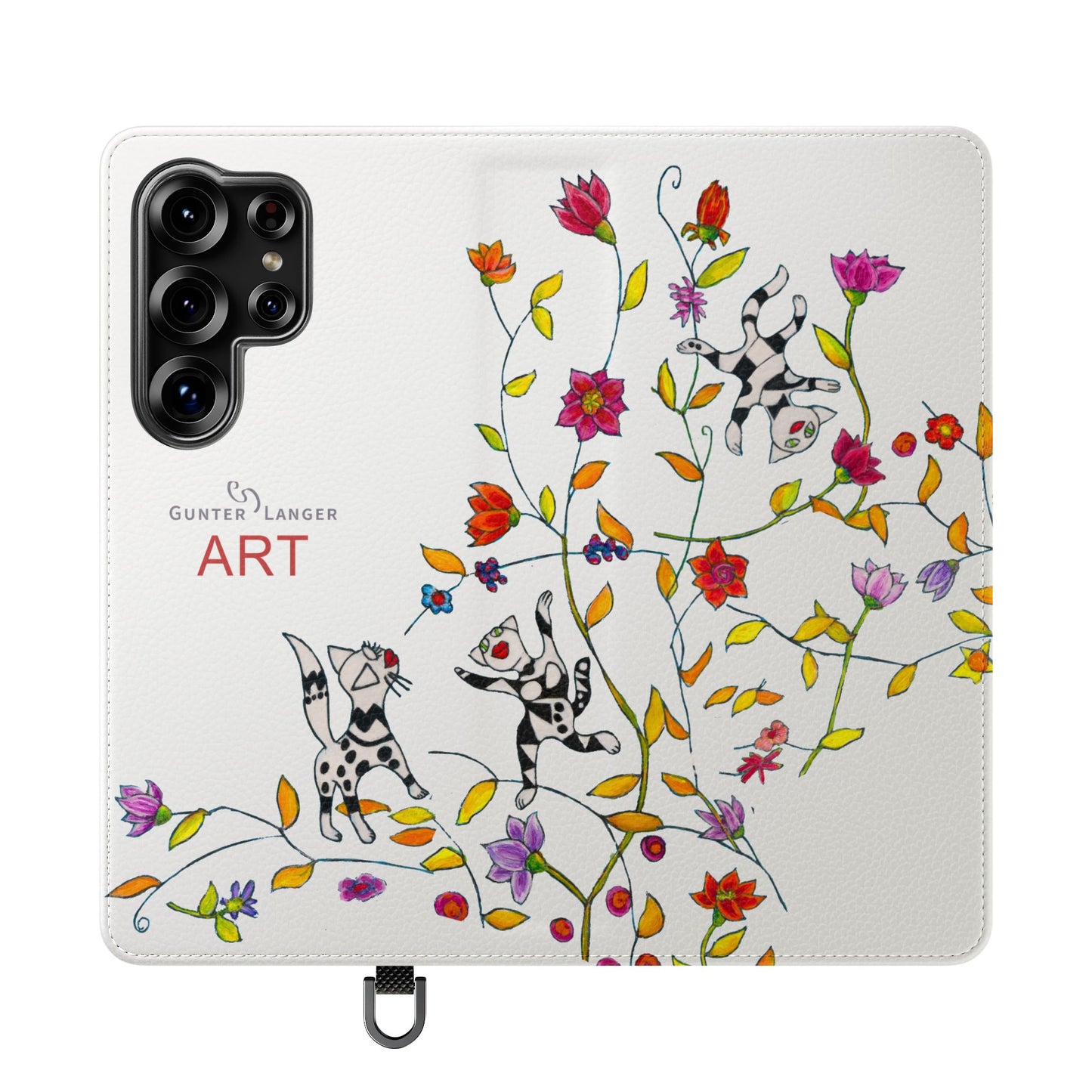 Flip Cases - Motiv: Drei Karierte Katzen auf weiß