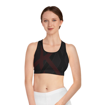 Sports Bra (AOP) - Motiv: Mikado, Schwarz 2
