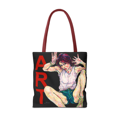 Tote Bag (AOP) - Motiv: Siegesgöttin, Schwarz