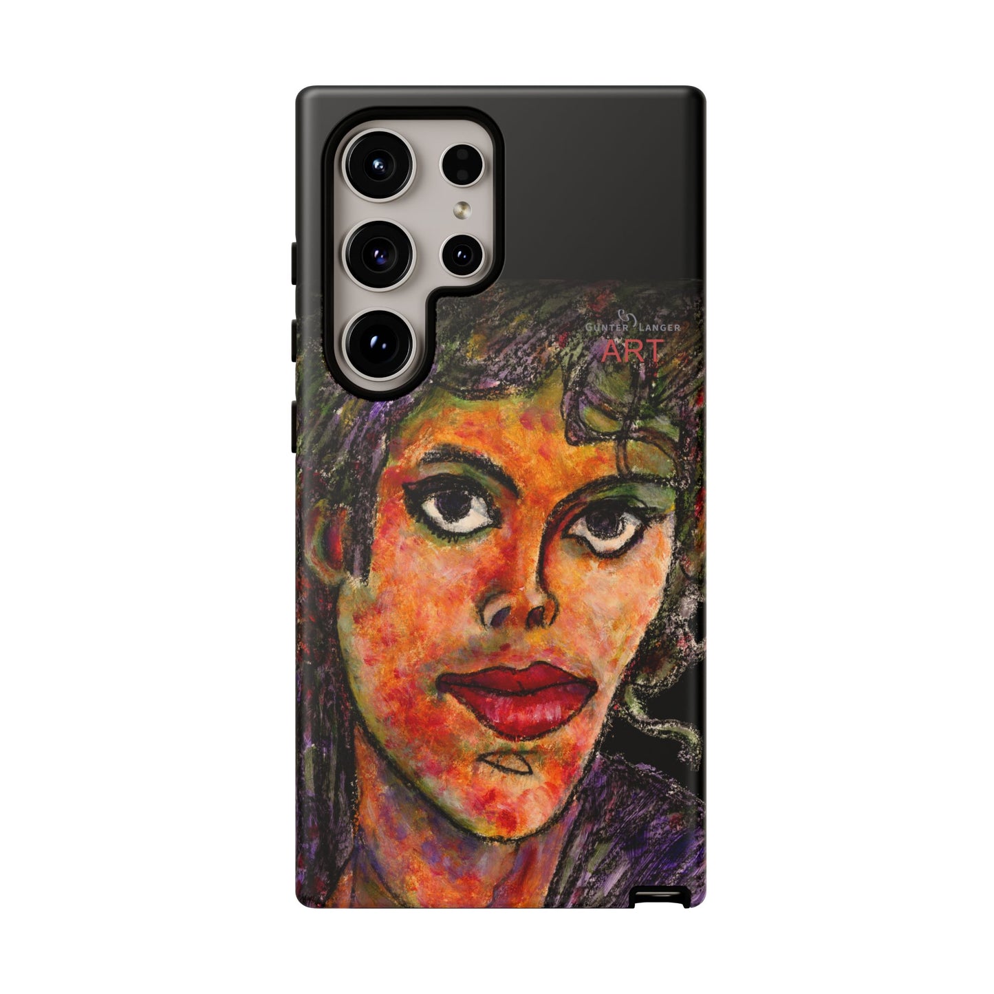 Tough Cases - Google Pixel - Samsung Galaxy - Motiv: MJ, Schwarz