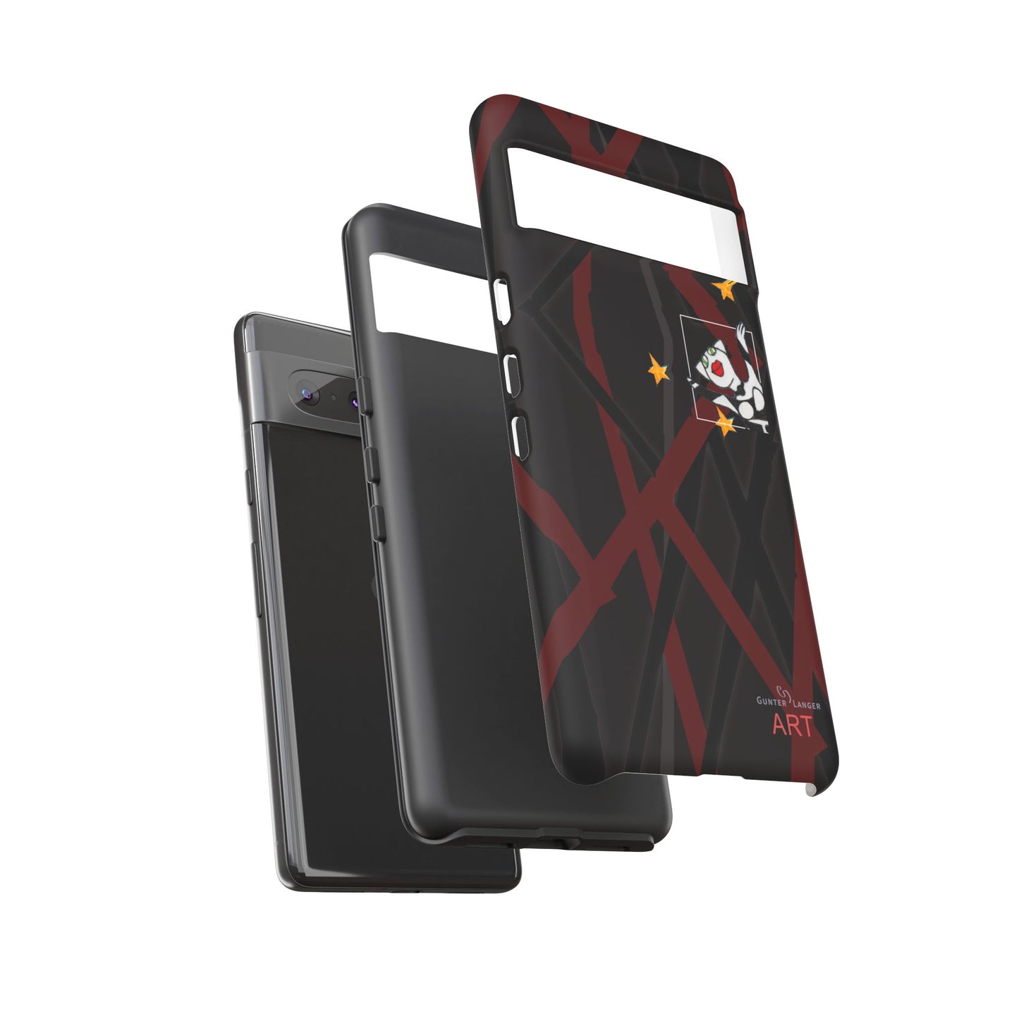 Tough Cases - Google Pixel - Samsung Galaxy - Motiv:  "Miau" klein H 8 cm, Sternenhimmel, Mikado3
