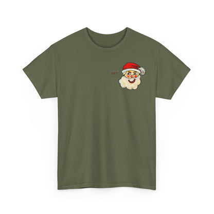 Unisex Heavy Cotton Tee - Motiv: Weihnachtsmann, H 13 cm