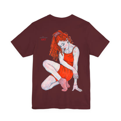 Unisex Jersey Short Sleeve Tee - Motiv: Front Logo & Rückseite Julia, H 49 cm