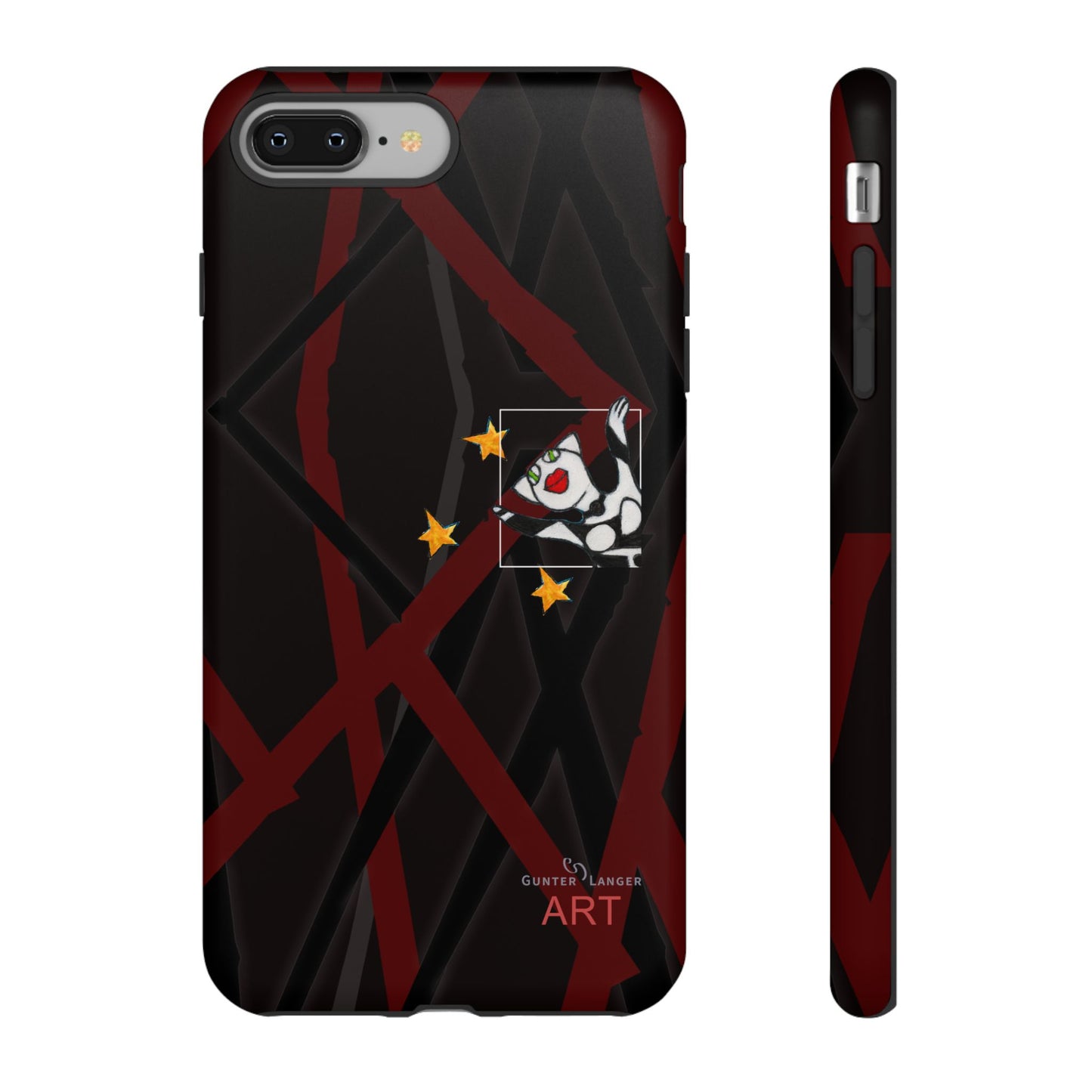 Tough Cases - iPhone - Motiv:  "Miau" klein H 8 cm, Sternenhimmel, Mikado3