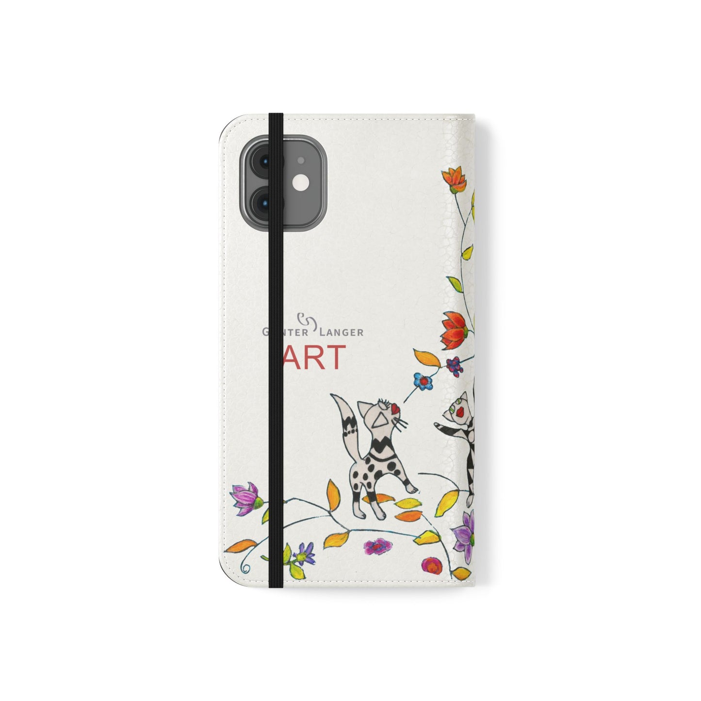 Flip Cases - Motiv: Drei Karierte Katzen auf weiß