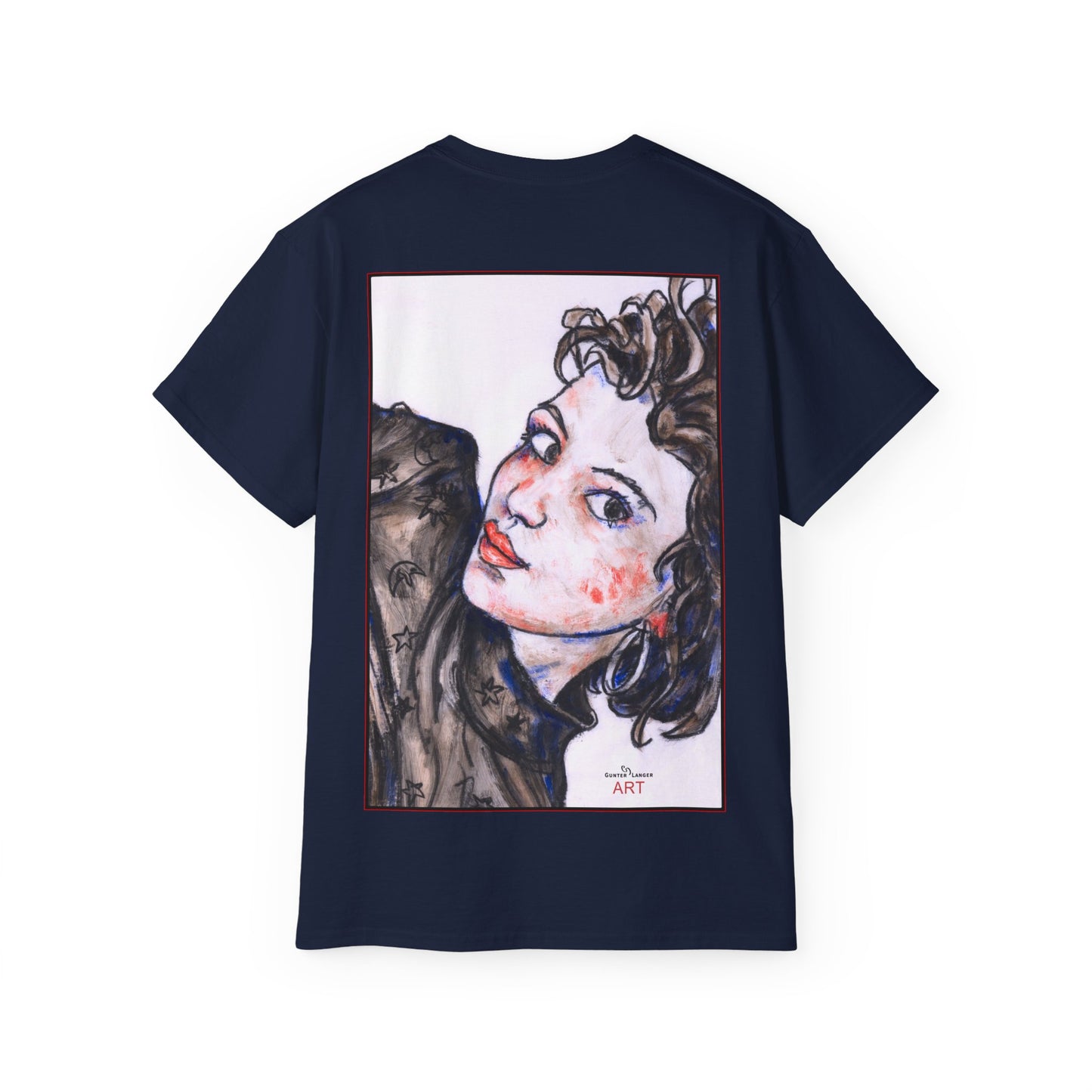 Unisex Ultra Cotton Tee - Motiv: Front Annette (Ausschnitt) & Rückseite Annette