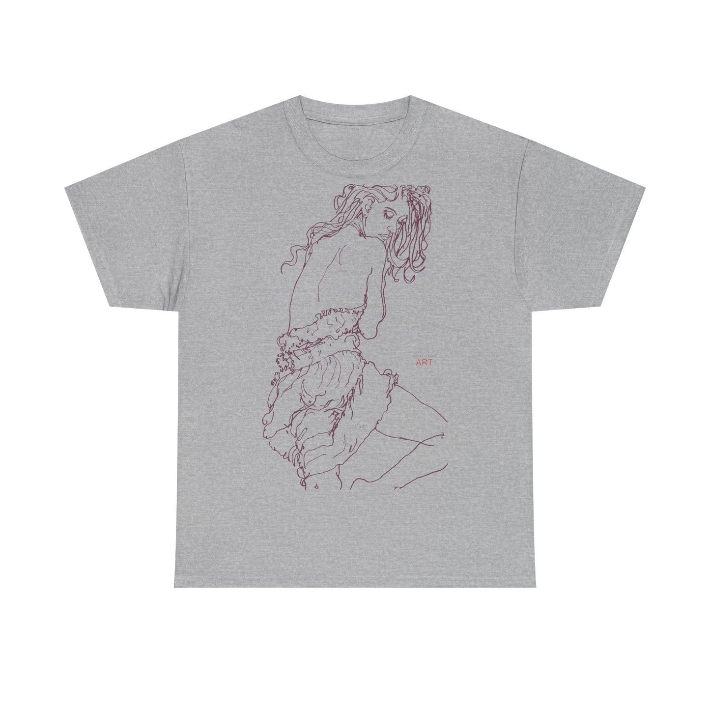 Unisex Heavy Cotton Tee - Motiv: Front Giselle violett-braun