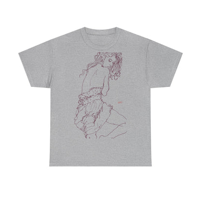 Unisex Heavy Cotton Tee - Motiv: Front Giselle violett-braun