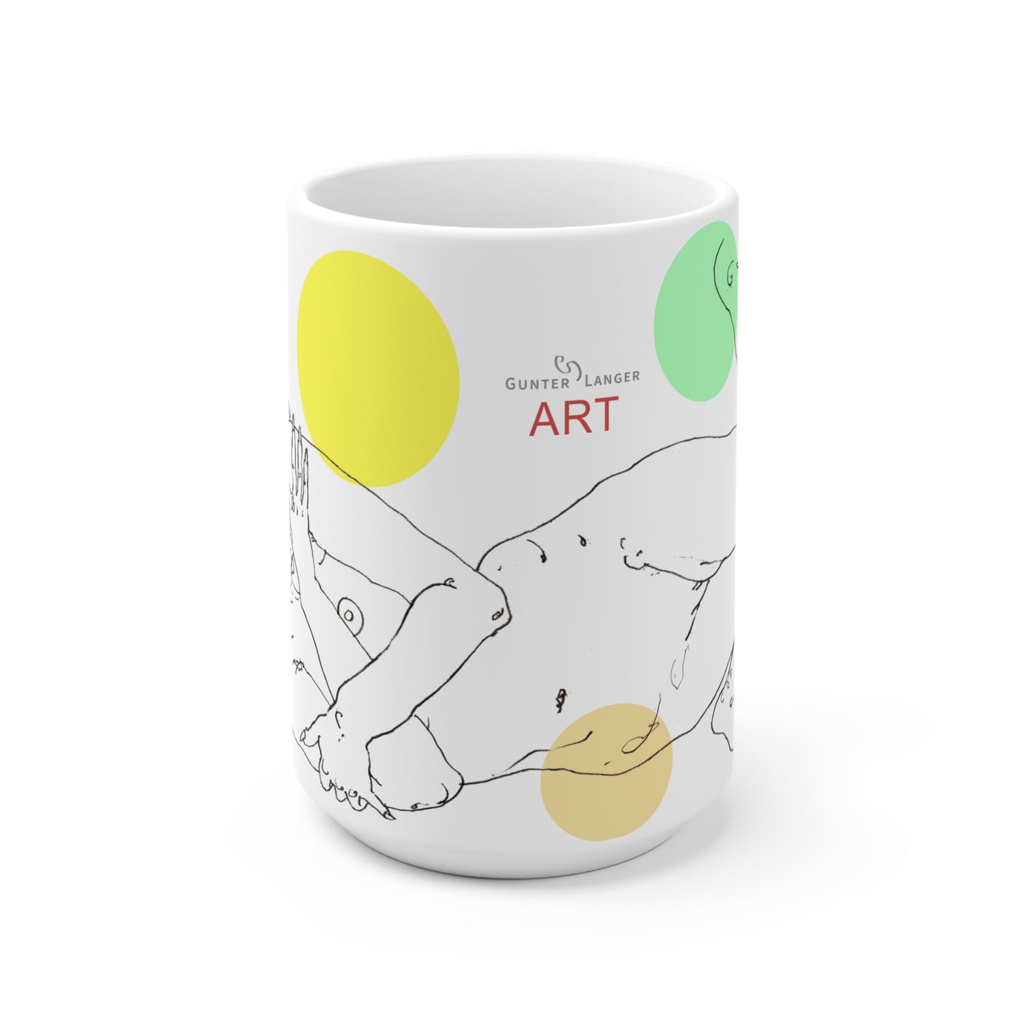 Ceramic Mug (EU) - Motiv: Leonie transparent, Farbkreise