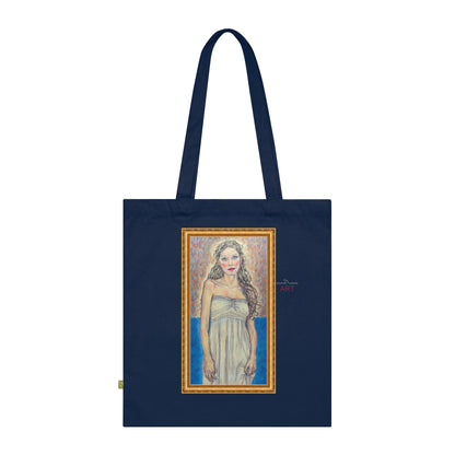 Cotton Tote Bag - Motiv: Marie (halb, gerahmt), einseitig bedruckt, H 30 cm