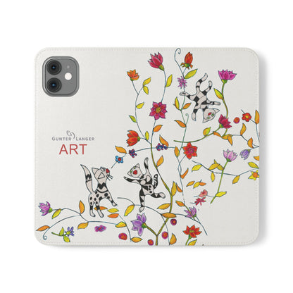 Flip Cases - Motiv: Drei Karierte Katzen auf weiß