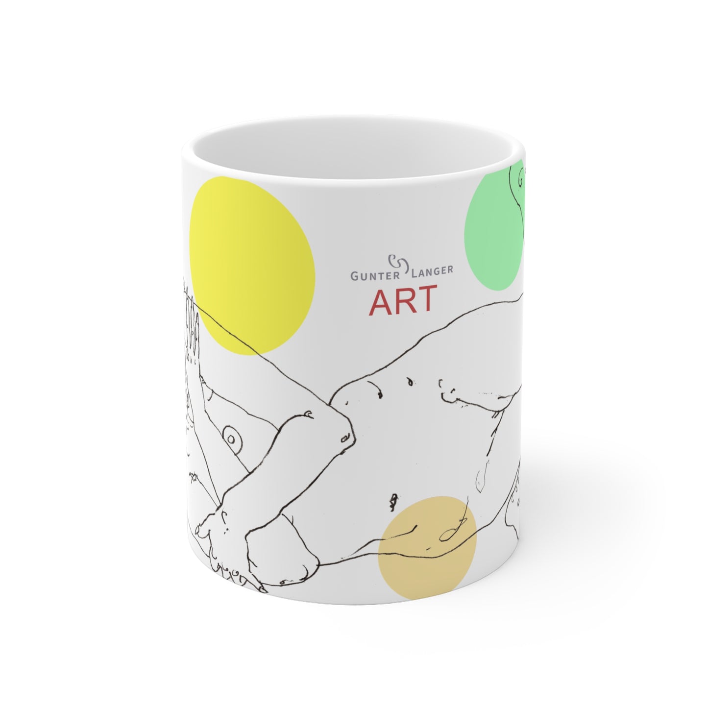Ceramic Mug (EU) - Motiv: Leonie transparent, Farbkreise