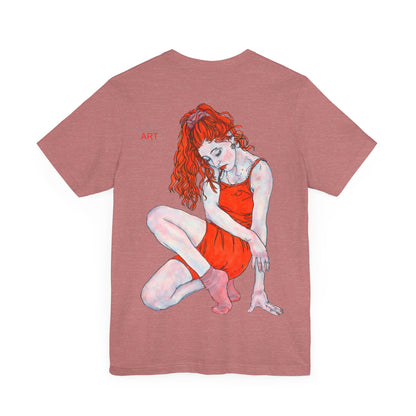 Unisex Jersey Short Sleeve Tee - Motiv: Front Julia (Ausschnitt) & Rückseite Julia, H 49 cm