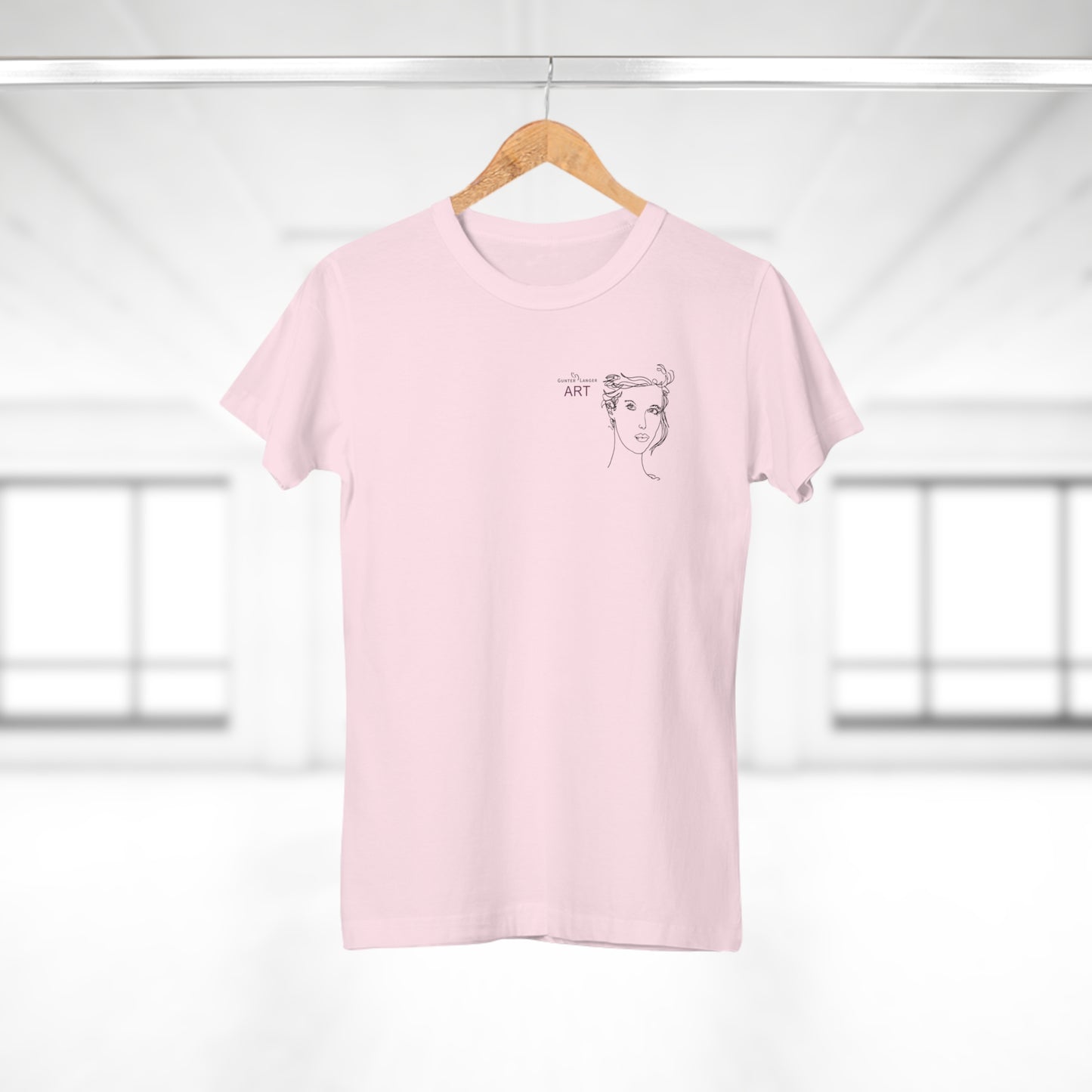 Single Jersey Women's T-shirt - hell - Motiv: Helena, H 11,5 cm