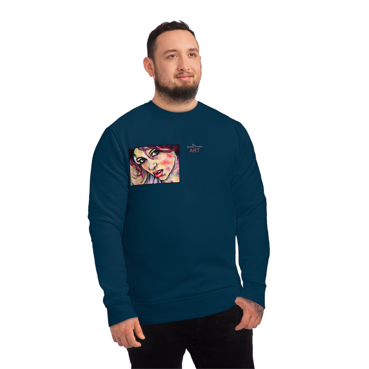 Unisex Changer Sweatshirt - Motiv: Front Nike, H12 cm (klein) & Rückseite Nike, H 43 cm