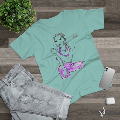 Single Jersey Women's T-shirt - Motiv: Front, Front Carlotta H 34,5 cm