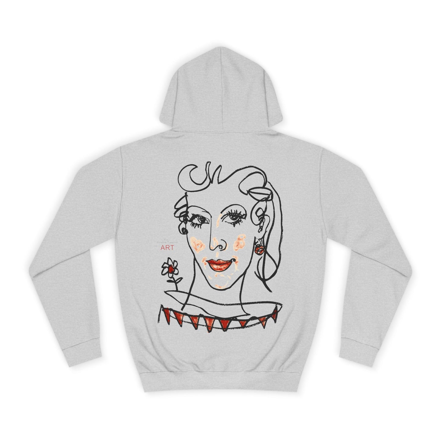 Unisex College Hoodie - Motiv: Front Lina (klein) & Rückseite Lina