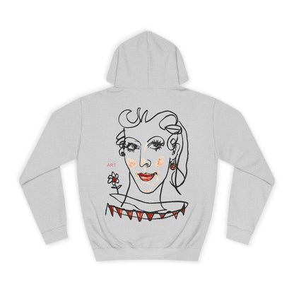 Unisex College Hoodie - Motiv: Front Lina (klein) & Rückseite Lina