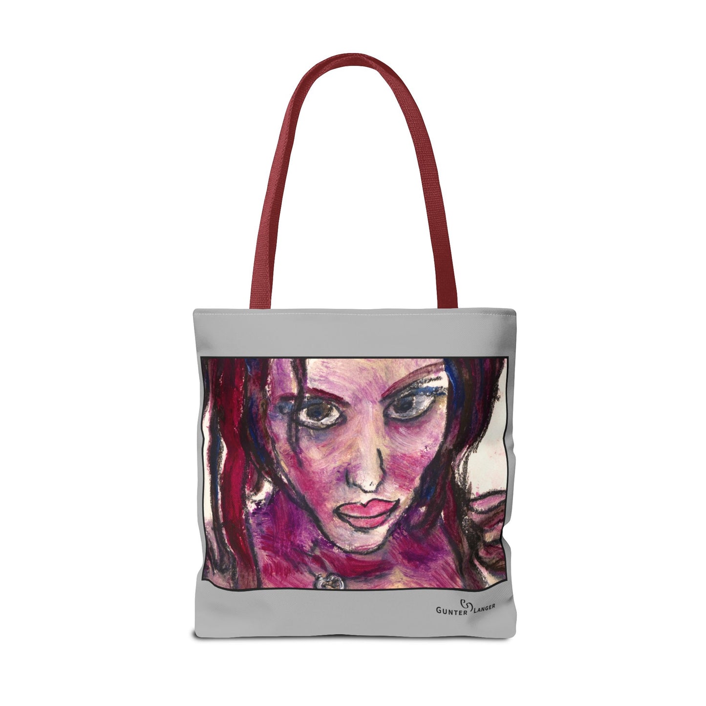 Tote Bag (AOP)- Motiv: Front Lola & Rückseite Lola, Grau
