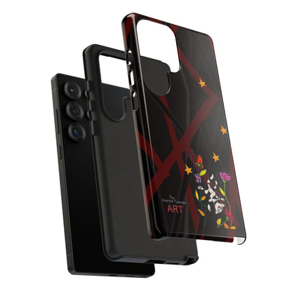 Tough Cases - Google Pixel - Samsung Galaxy - Motiv: Katze schwebt und Ranken, H 5,26 cm, Mikado3