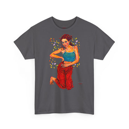 Unisex Heavy Cotton Tee - Motiv: Motiv Lea, Ranken, 49cm, Neck Label