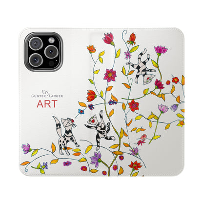 Flip Cases - Motiv: Drei Karierte Katzen auf weiß