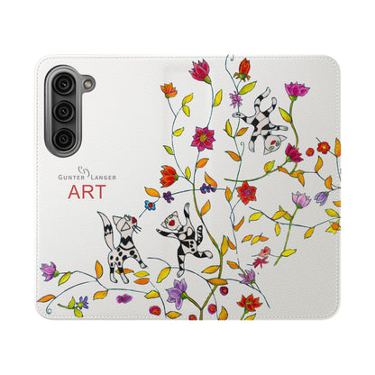 Flip Cases - Motiv: Drei Karierte Katzen auf weiß