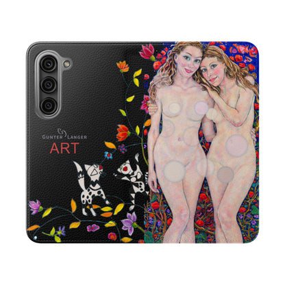 Flip Cases - Motiv: Waldnymphen, Schwarz, Seifenblasen