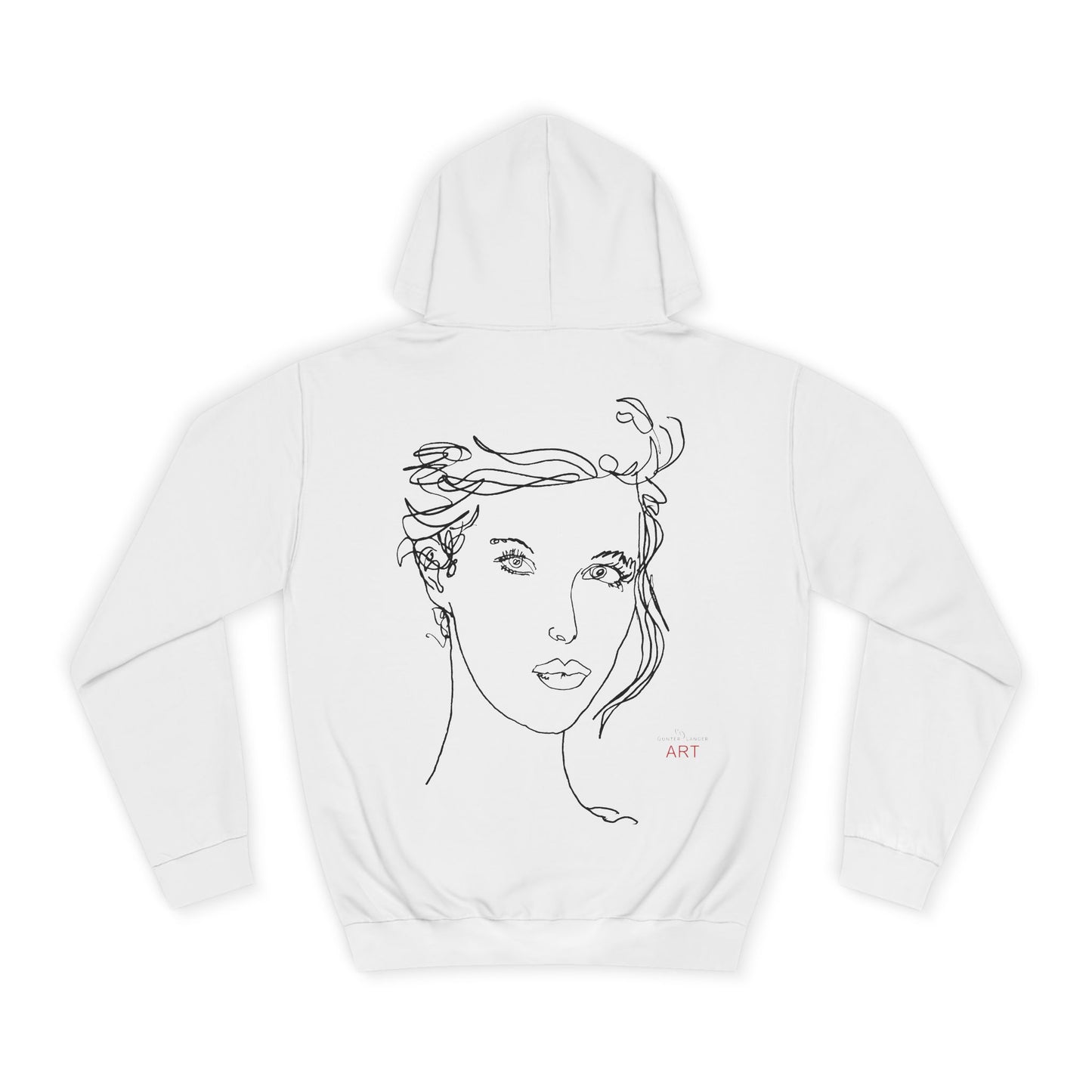 Unisex College Hoodie - Motiv: Front Helena (klein) H 12,3 cm & Rückseite Helena H 49,7 cm