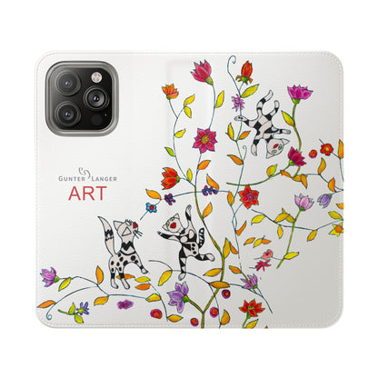 Flip Cases - Motiv: Drei Karierte Katzen auf weiß